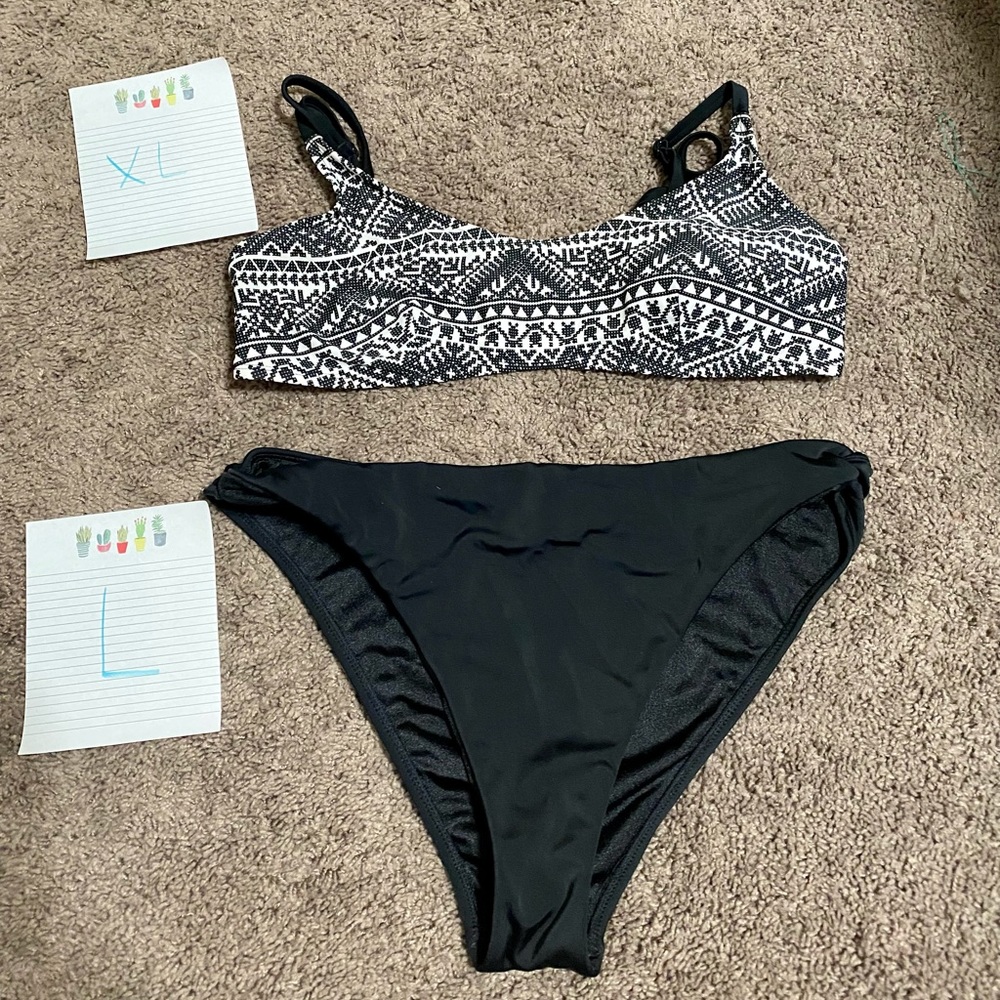 Target Bikini - high waist bottoms, Aztec top